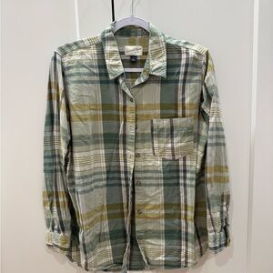 Plaid Green and Yellow Men's Shirt